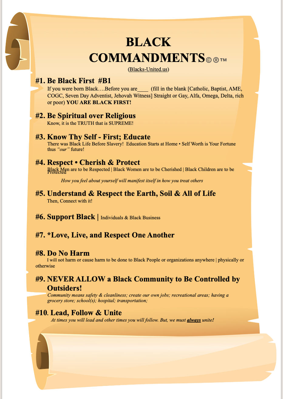 The Black Commandments